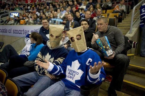 Maple Leafs bag heads