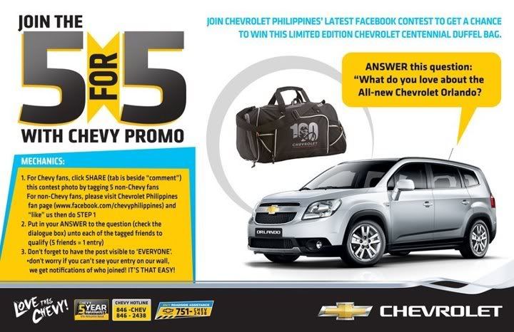 Chevrolet Philippines Promos and Events 2012, Chevrolet Philippines; Please visit - www.chevrolet.easternmotors.info