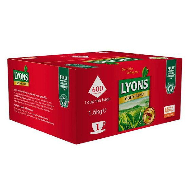 Box of 600 Lyons Gold Blend 1 Cup Tea Bags J1TB eBay