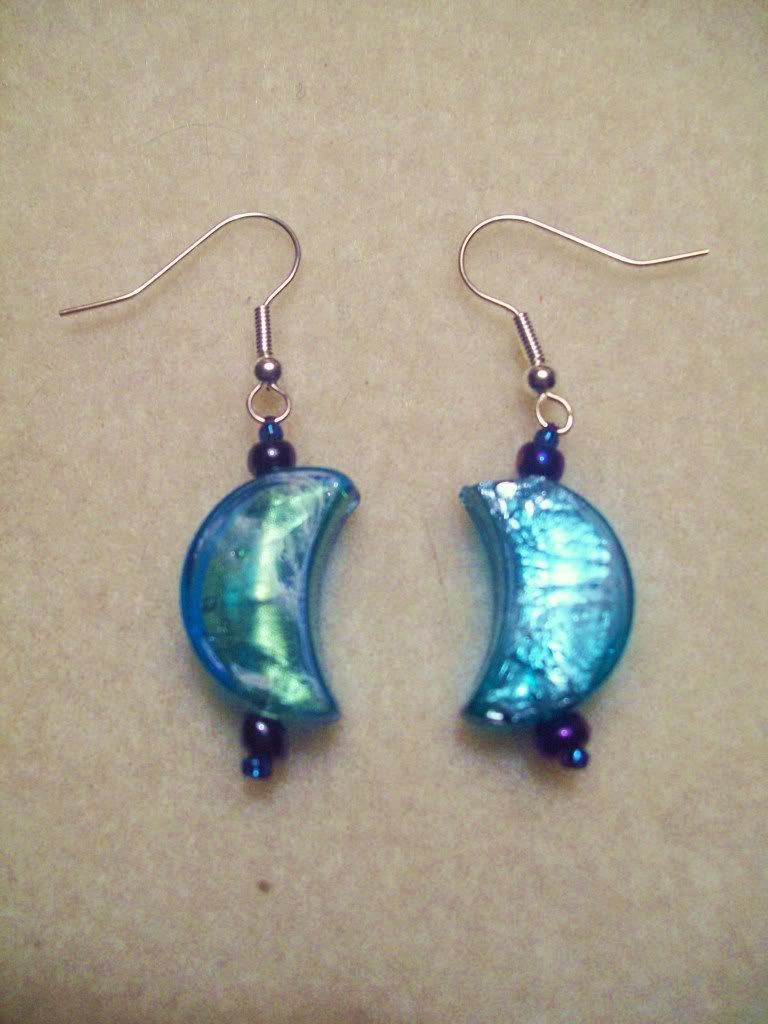 Handmade Earrings with Moons (c) Bre_Spearman handmade violins for sale