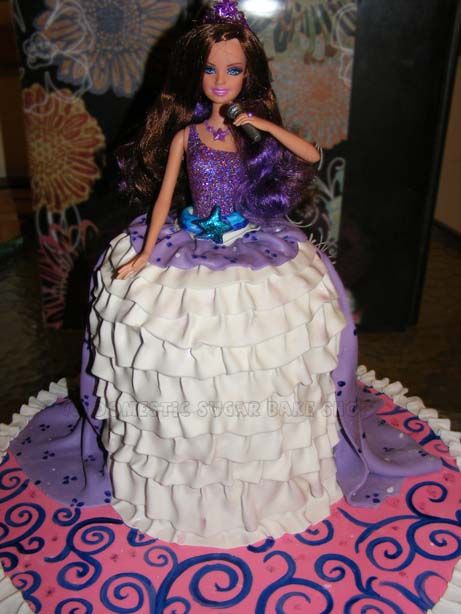 barbie princess and the popstar cake