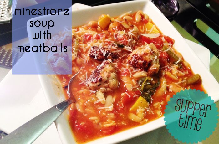 BeeStew Minestrone with Meatballs