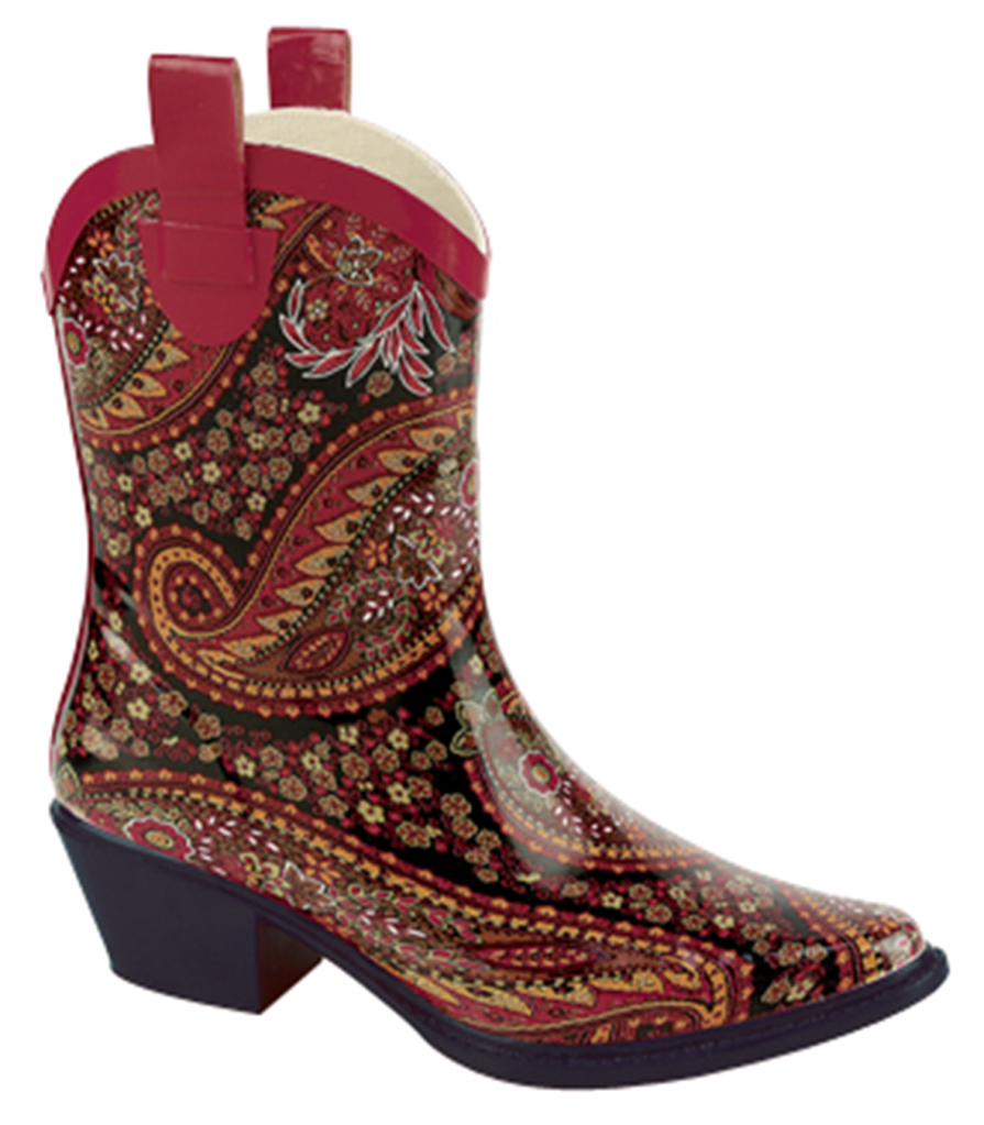 Women's Western Cowboy AnkleHI Rain Boots Rainboots Snow Boots eBay