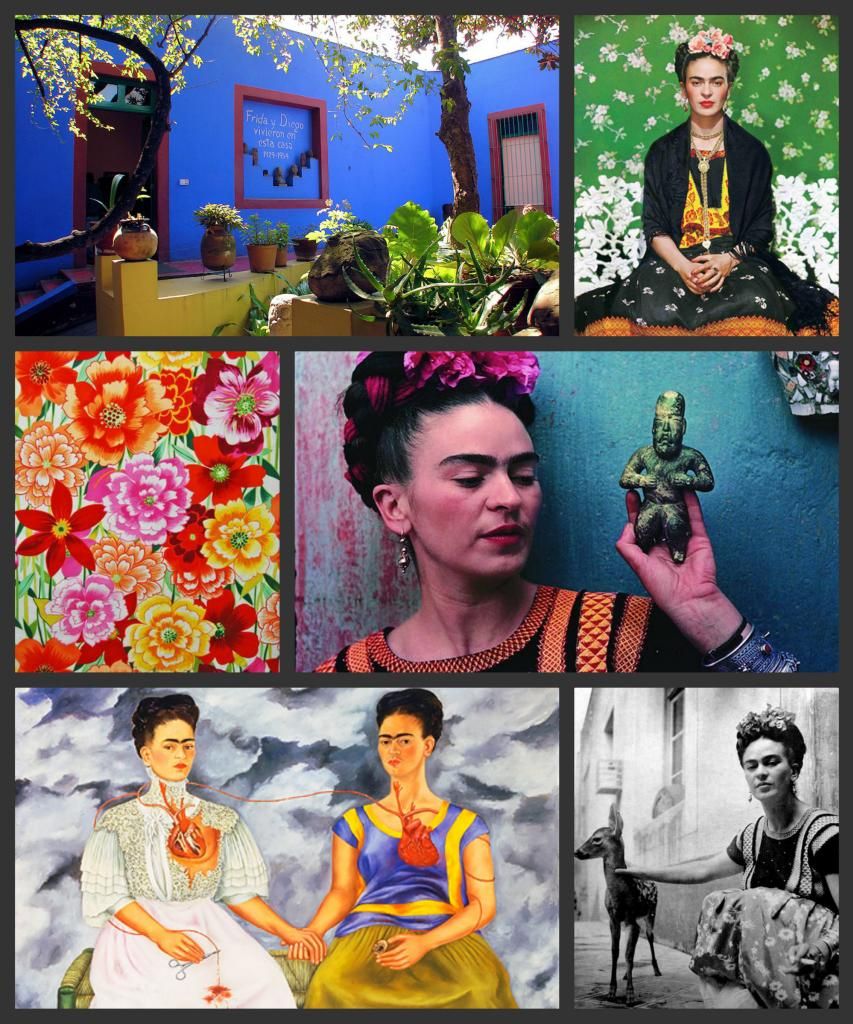 Frida Kahlo mixed media challenge inspiration