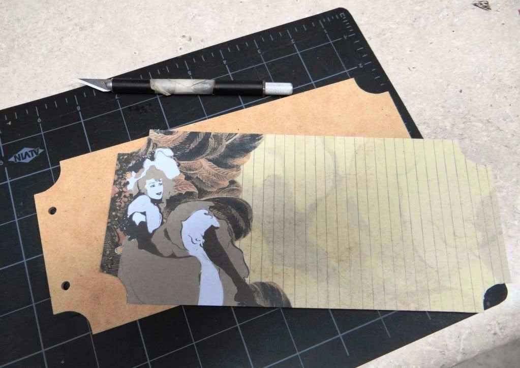Covering Mini Album with Paper Covering Mini Album with Paper