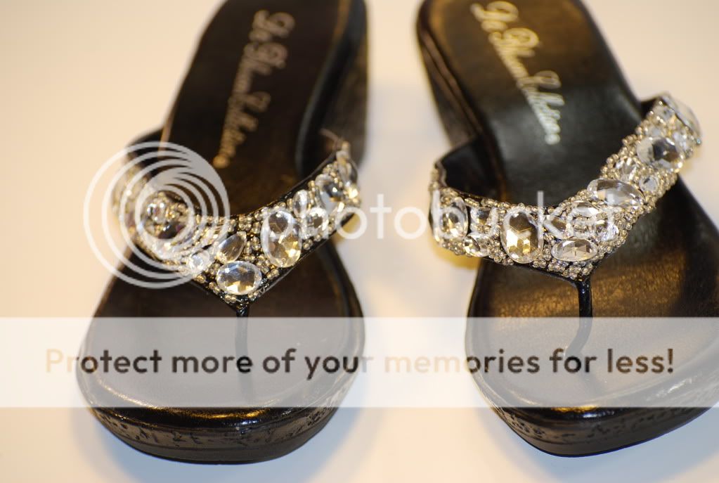 Rhinestones Silver Black Metalic Women Wedge Sandals  