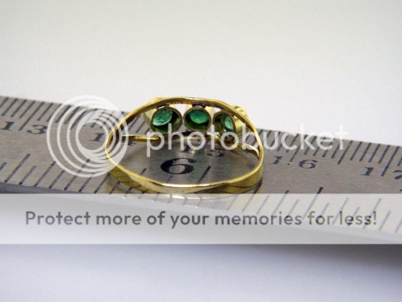 18k Gold Ring Lot Emerald Onyx Cubic Zirconium  