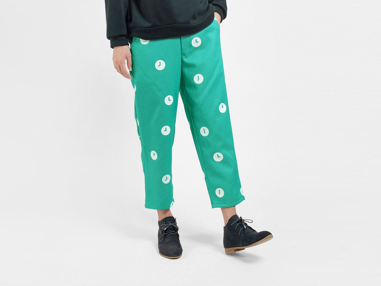 Time Series / Time Screen Printing Wide Leg Pants - Sapphire - Women's Pants - Other Materials Blue