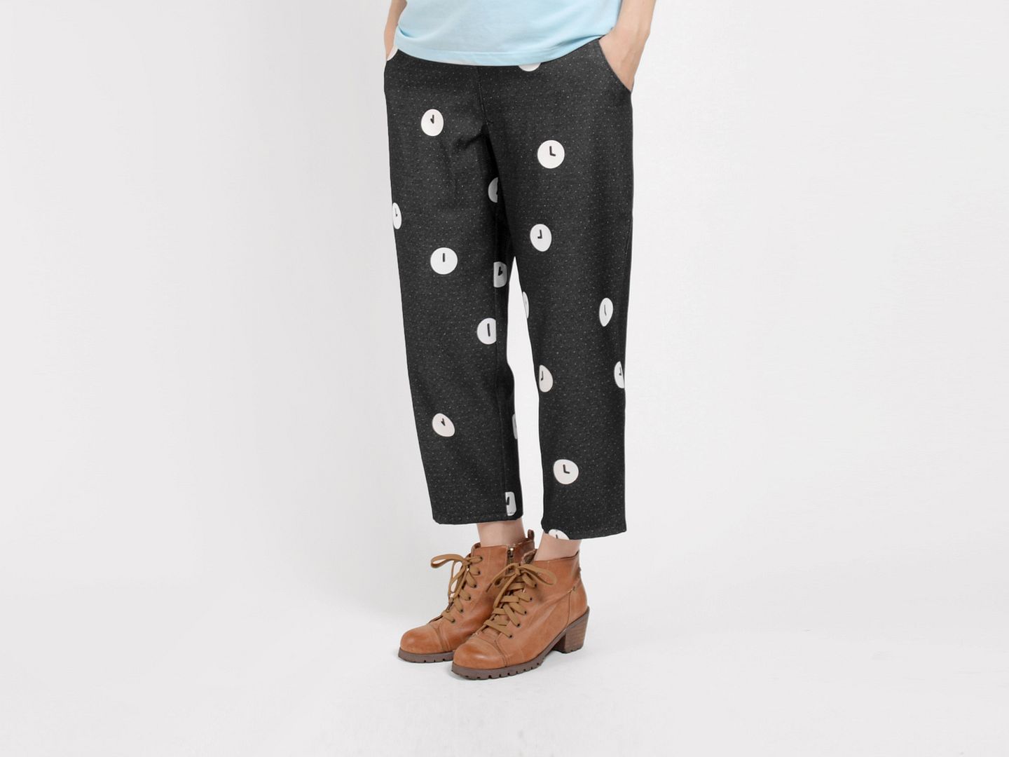 Time Series / Time Screen Printing Wide Leg Pants - Sapphire - Women's Pants - Other Materials Blue