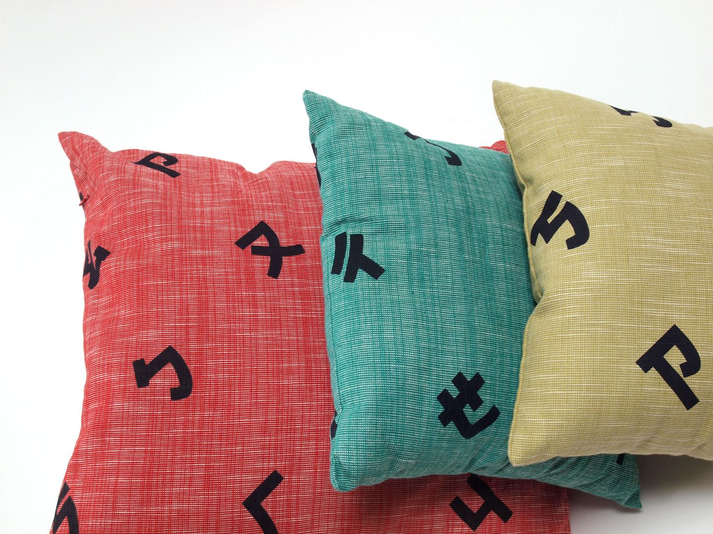 Taiwanese Secret Language / Bopomofo / Phonetic Symbols Printed Pillow - Pillows & Cushions - Other Materials Green